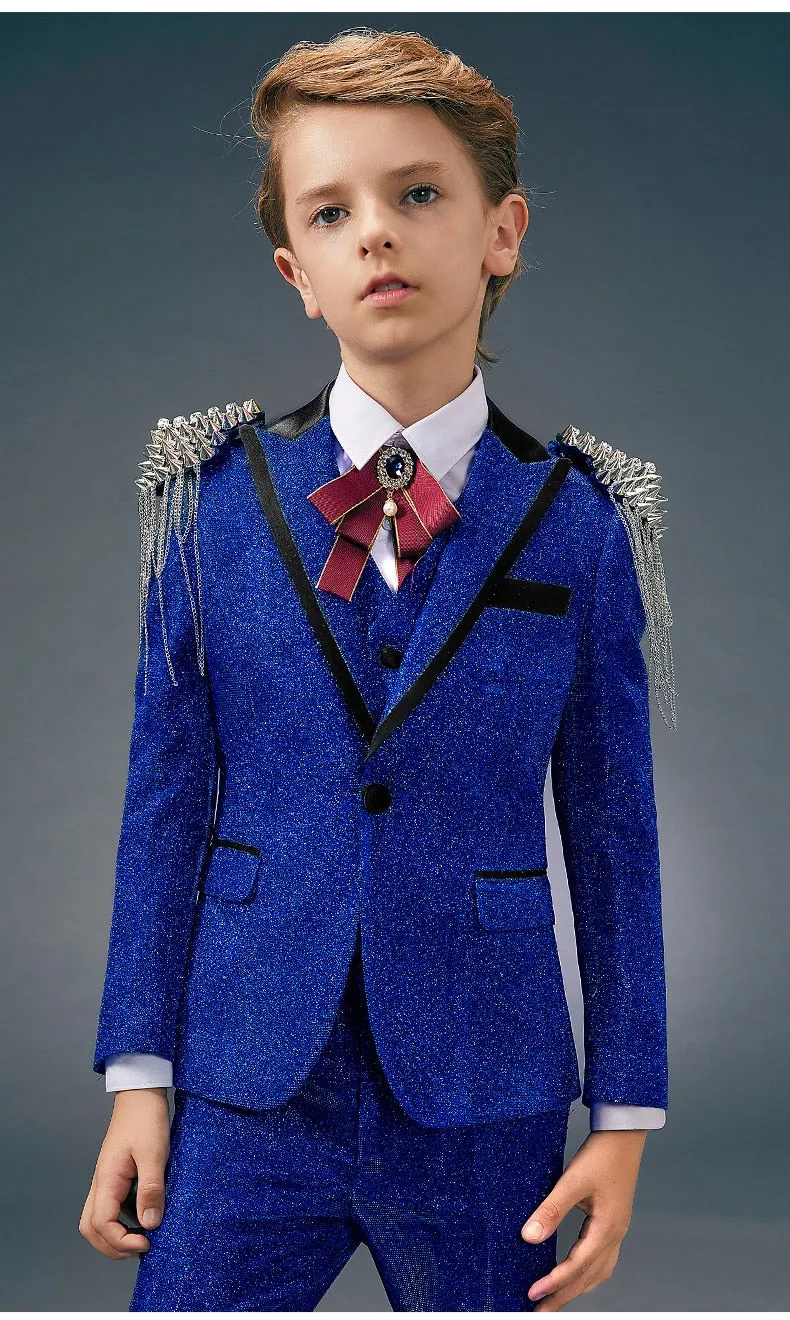 Blue Shimmering Emperor's Suit