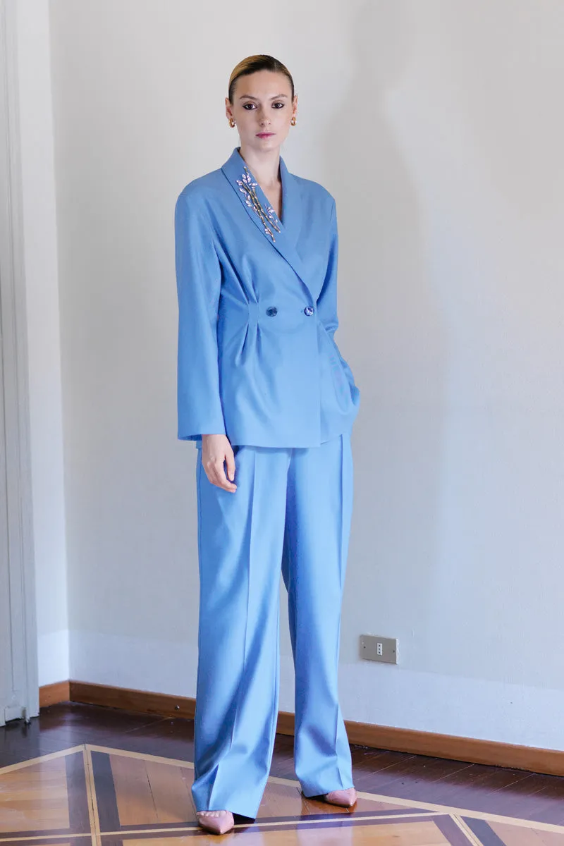 Blue Tailor Made Wool Suit