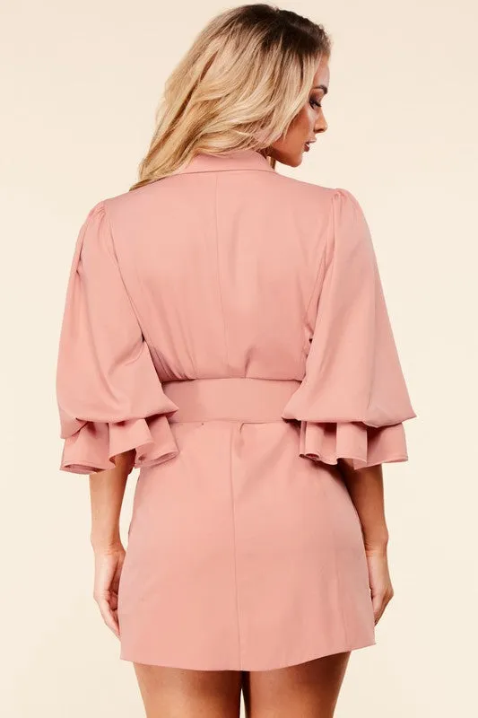 Blush Blazer Dress