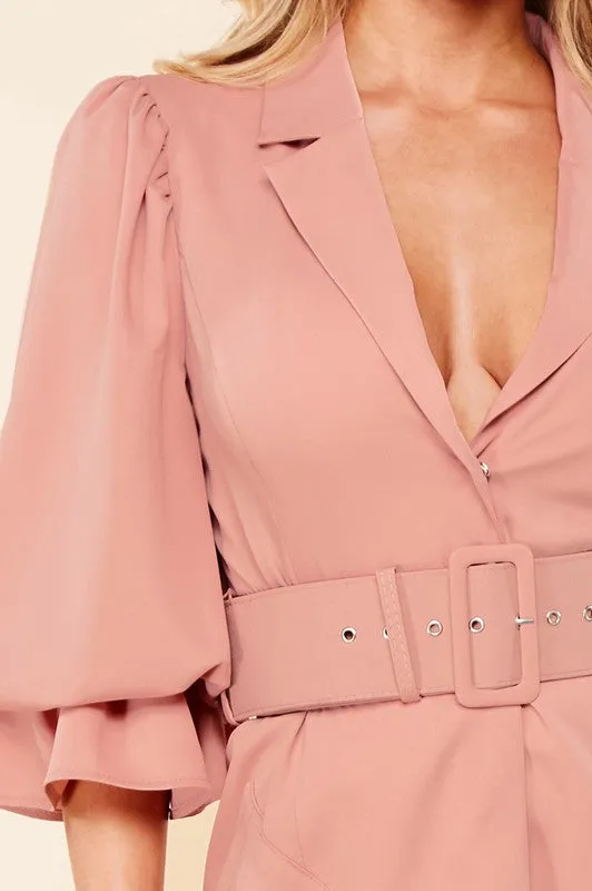 Blush Blazer Dress