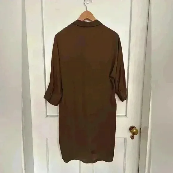 BNWT Paige Mayslie Shirt Dress in Cactus Size M ***Issue***