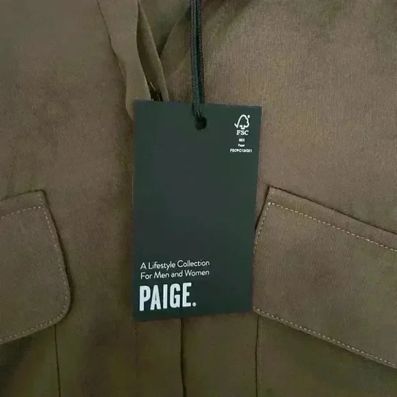 BNWT Paige Mayslie Shirt Dress in Cactus Size M ***Issue***