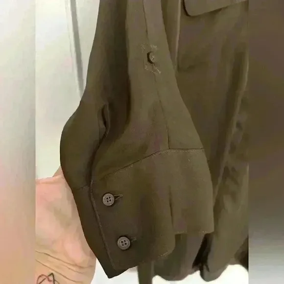 BNWT Paige Mayslie Shirt Dress in Cactus Size M ***Issue***