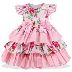 Boutique Rose Layered Dress with matching pants