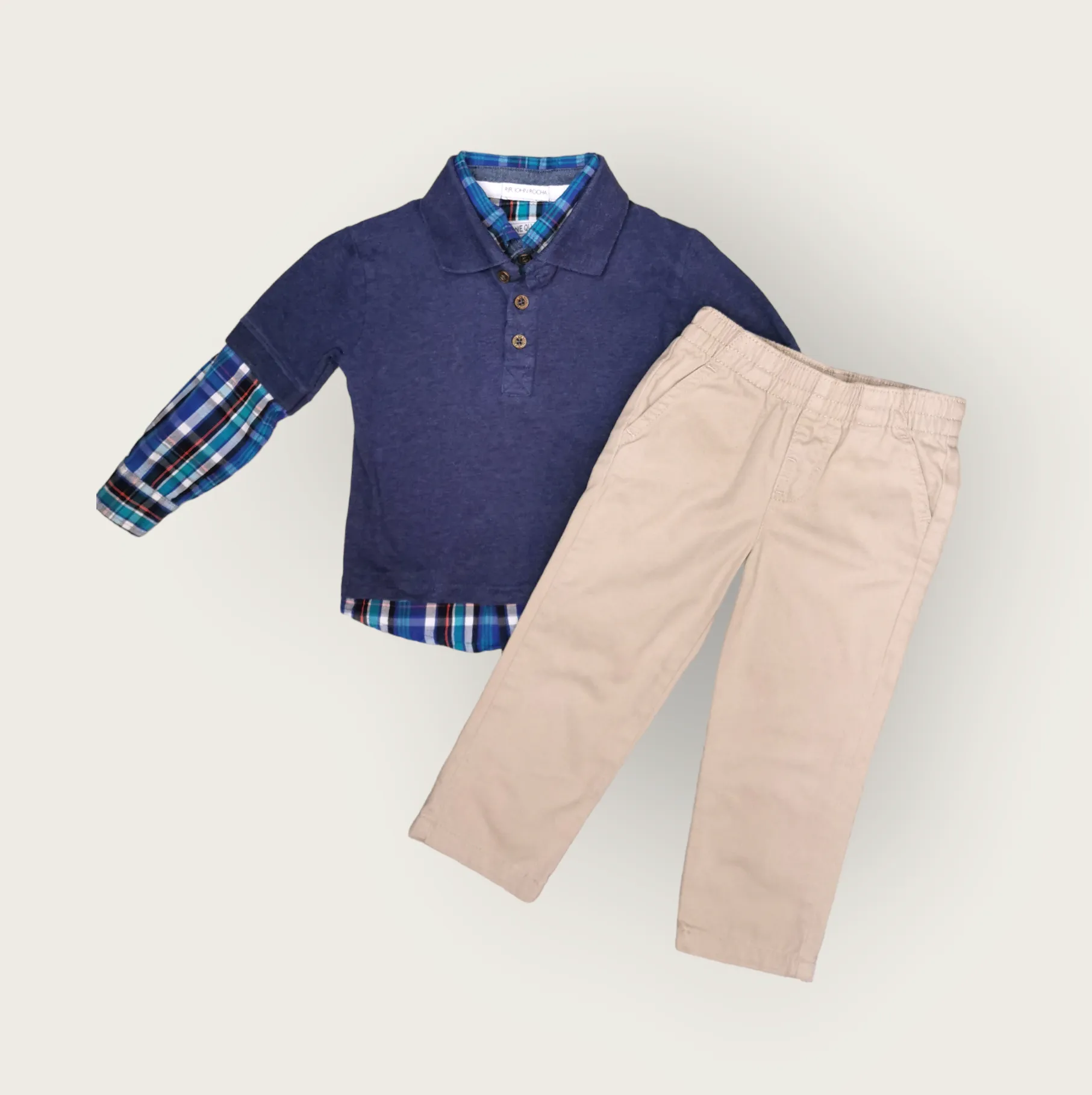 BOY SIZE 2/3 YEARS - RJR JOHN ROCHA / OKIE DOKIE, 2 Piece Mix N Match Outfit EUC B23