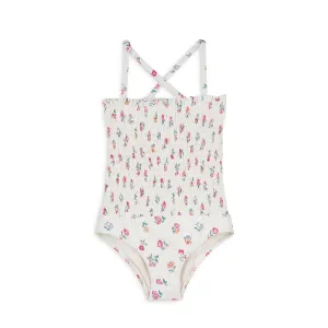 Brigit White Felicita Flowers Swimsuit
