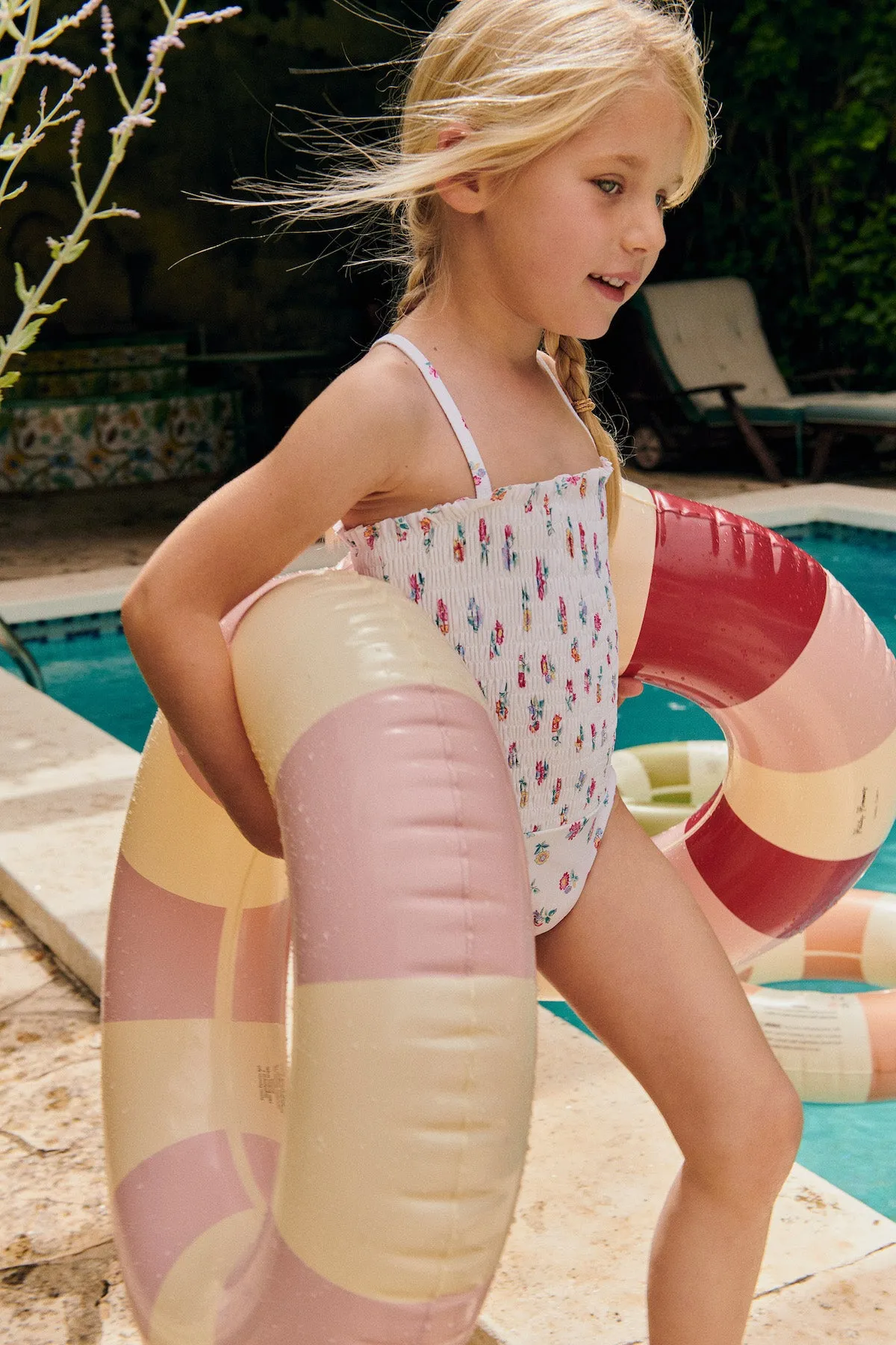 Brigit White Felicita Flowers Swimsuit