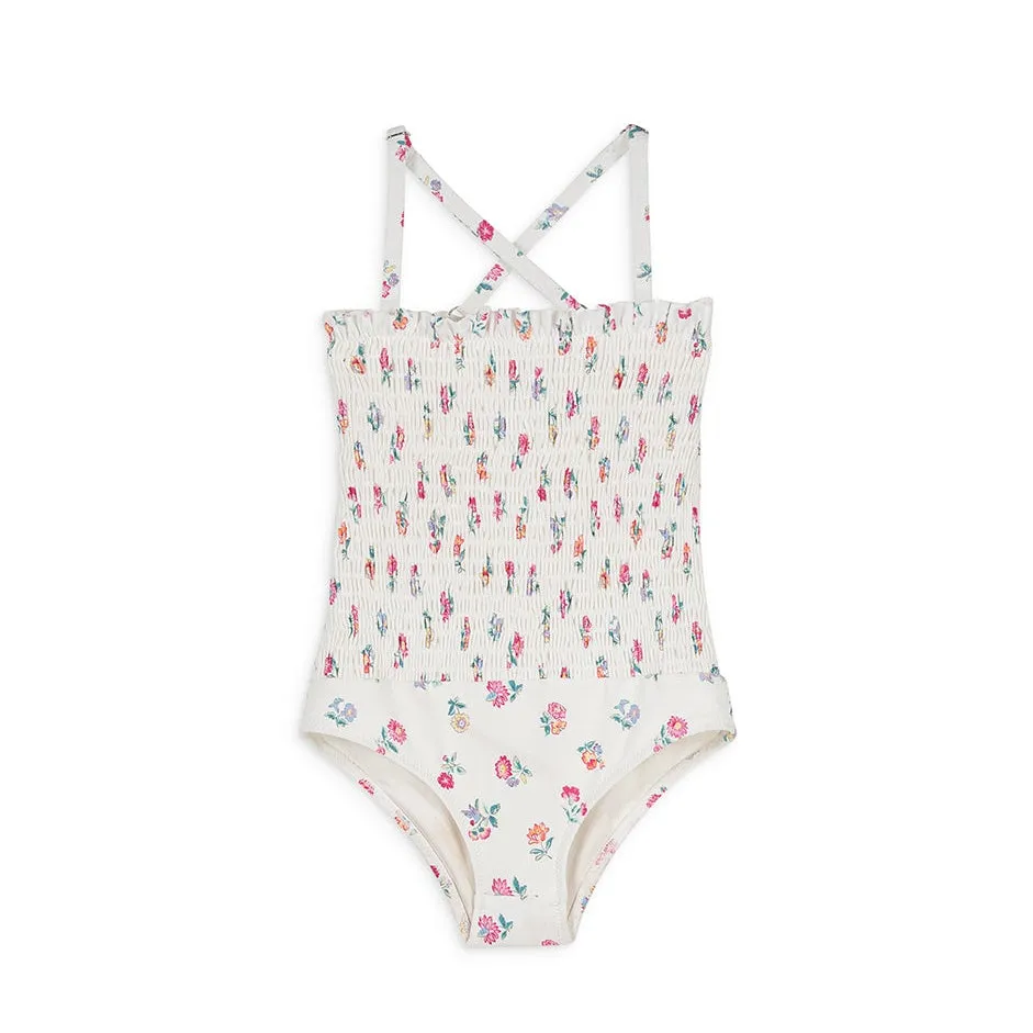 Brigit White Felicita Flowers Swimsuit