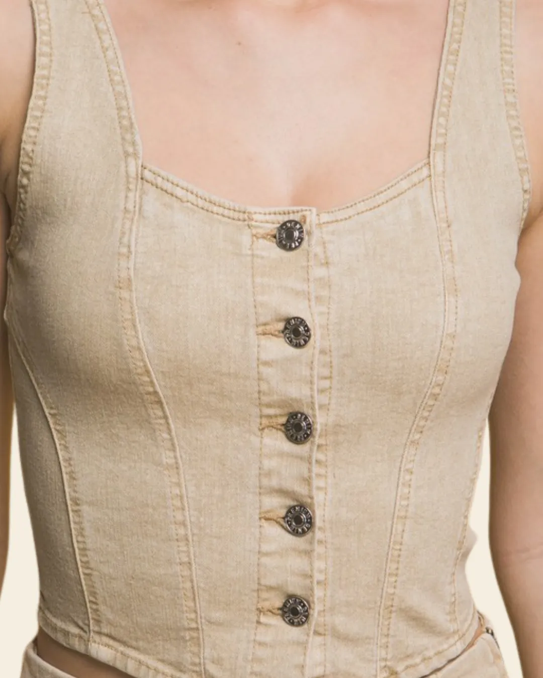 BUTTON DOWN CORSET
