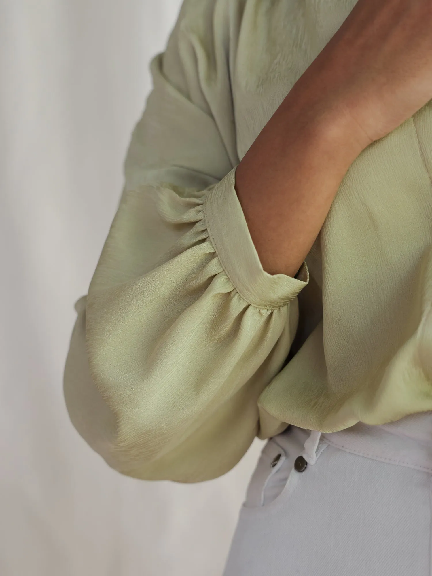 Button Down Drop Shoulder Top