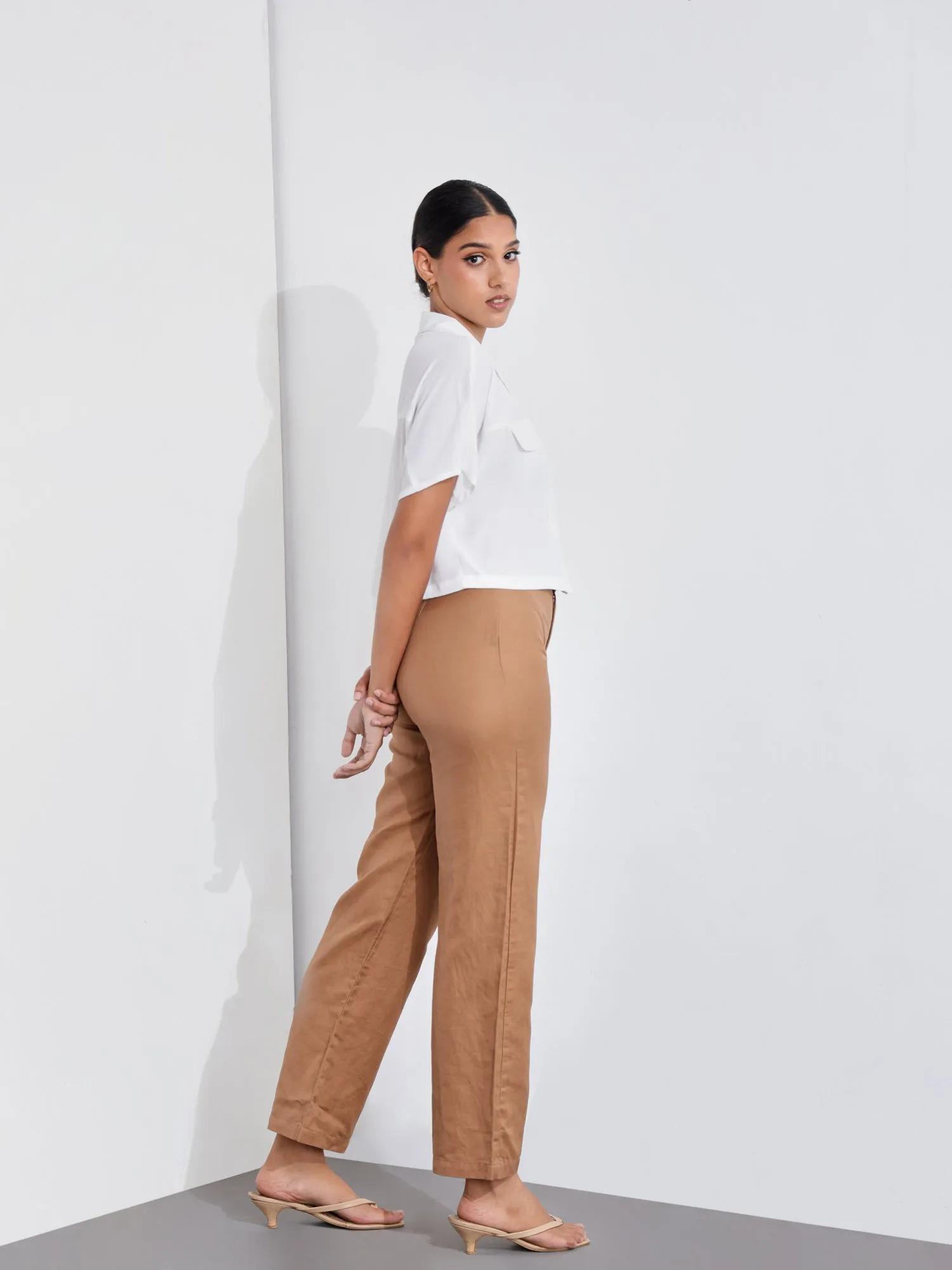 Button Down Seam Detail Top