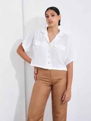 Button Down Seam Detail Top