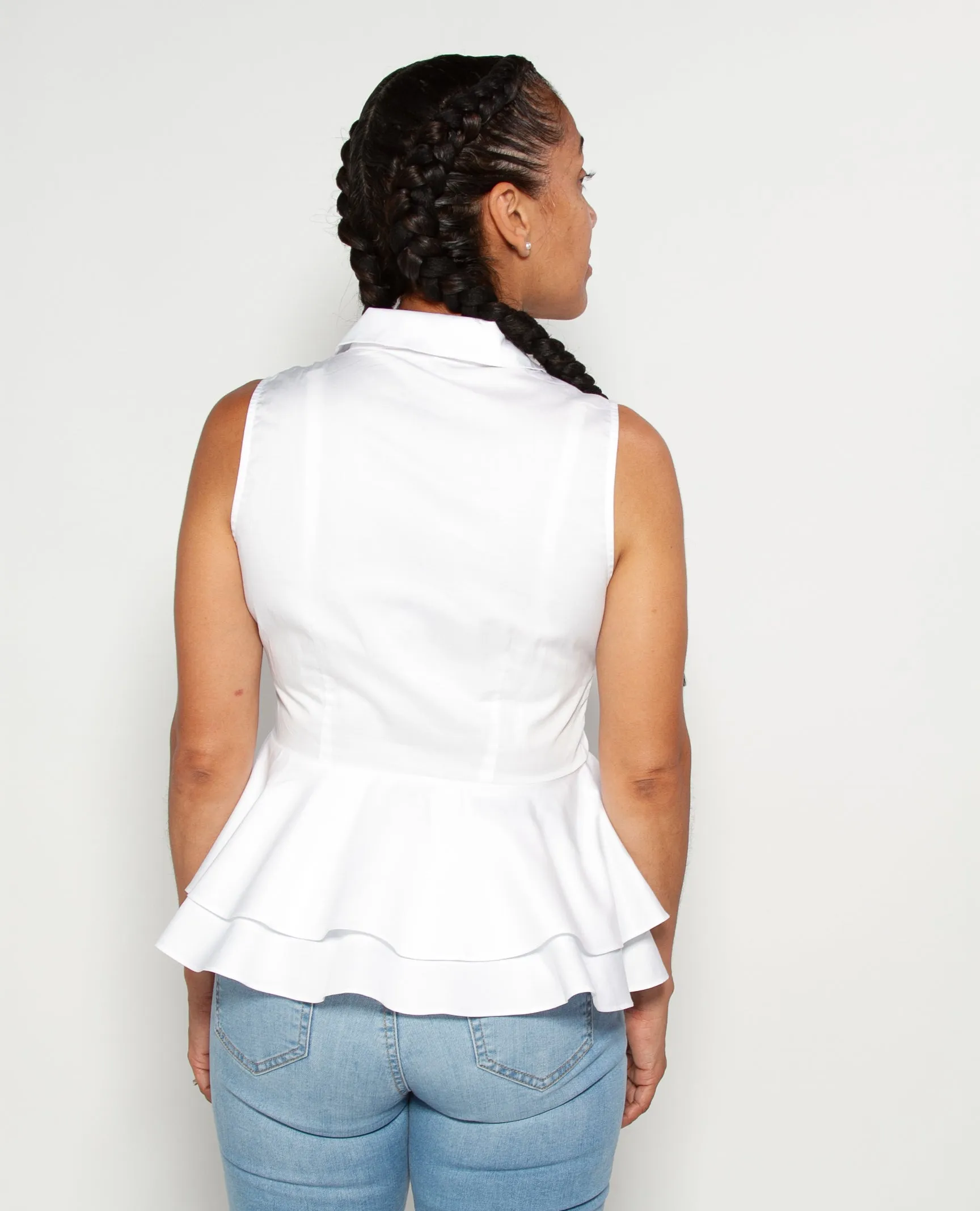 Button Down Sleeveless Top