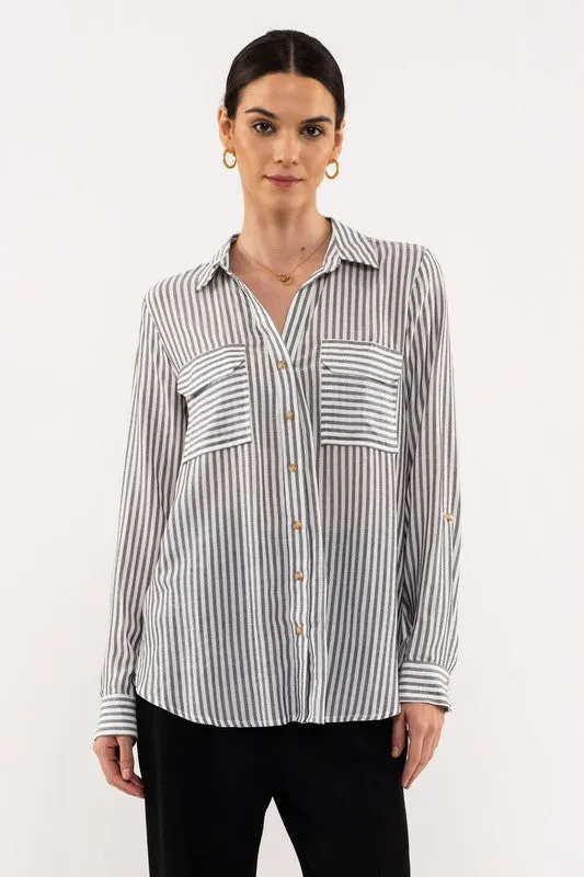 By the Bay Button Down Top