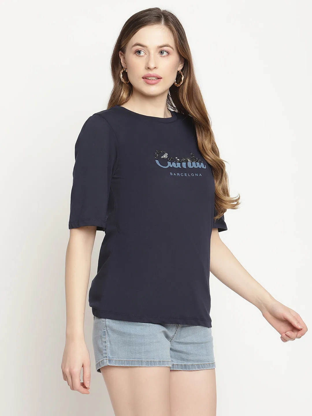 Camla Barcelona Navy Top