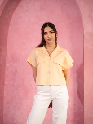 Camp Collar Button Down Top