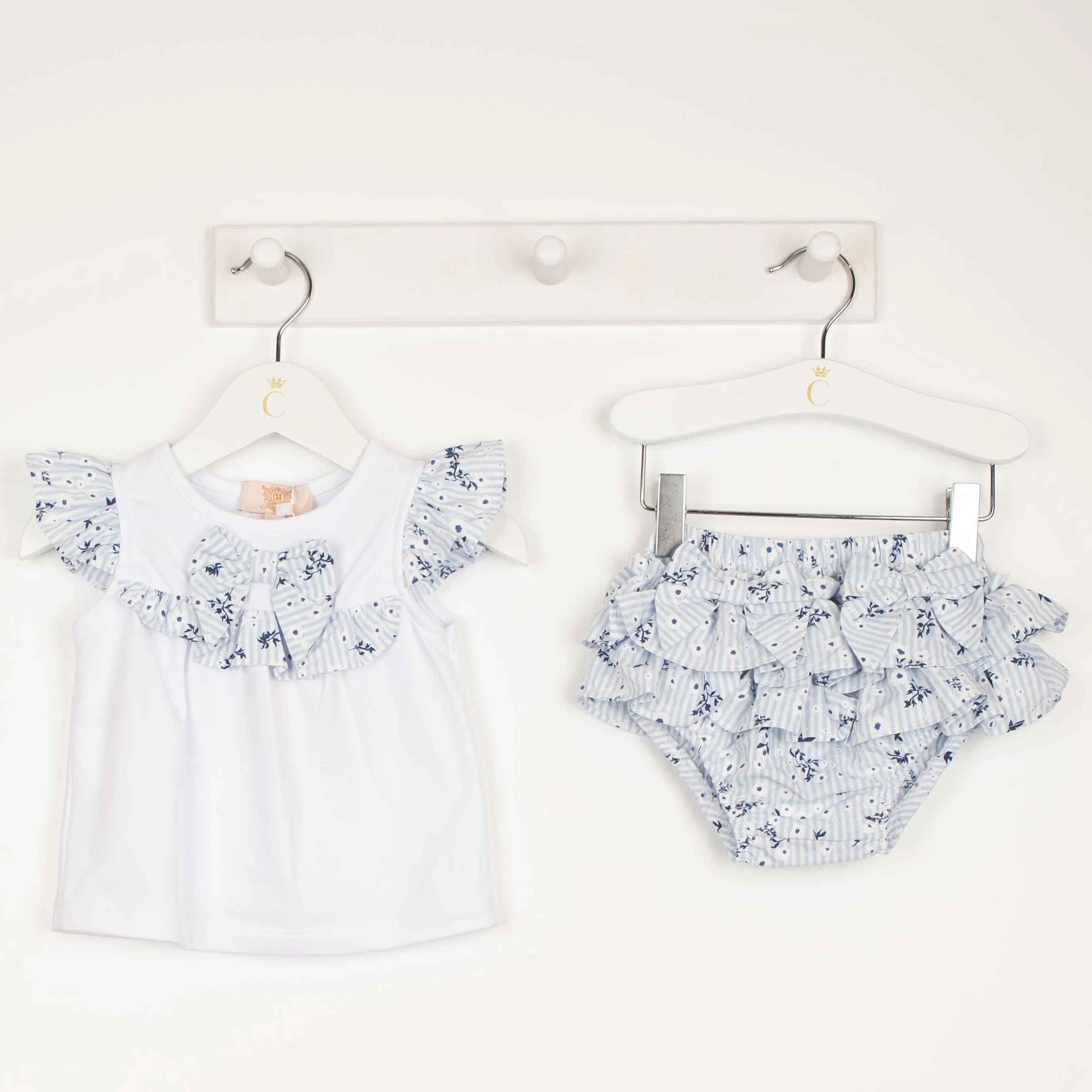 Caramelo Floral Striped Jampant Set