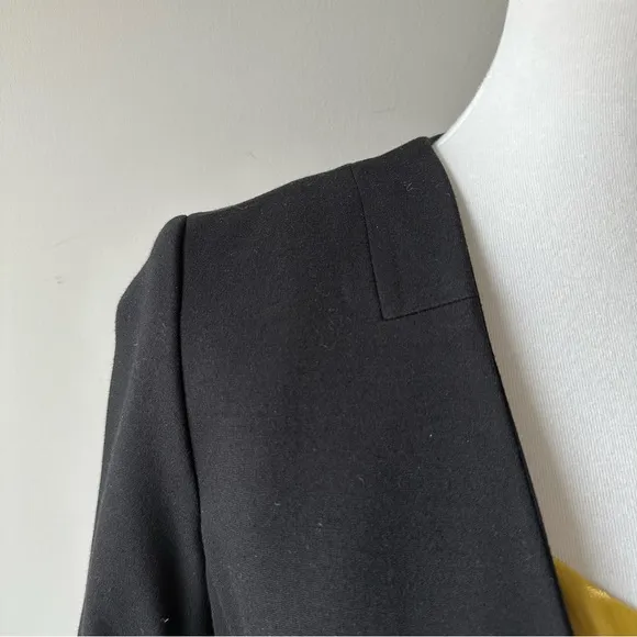 Cartonnier Black Lined Blazer Trumpet Sleeves Size Small
