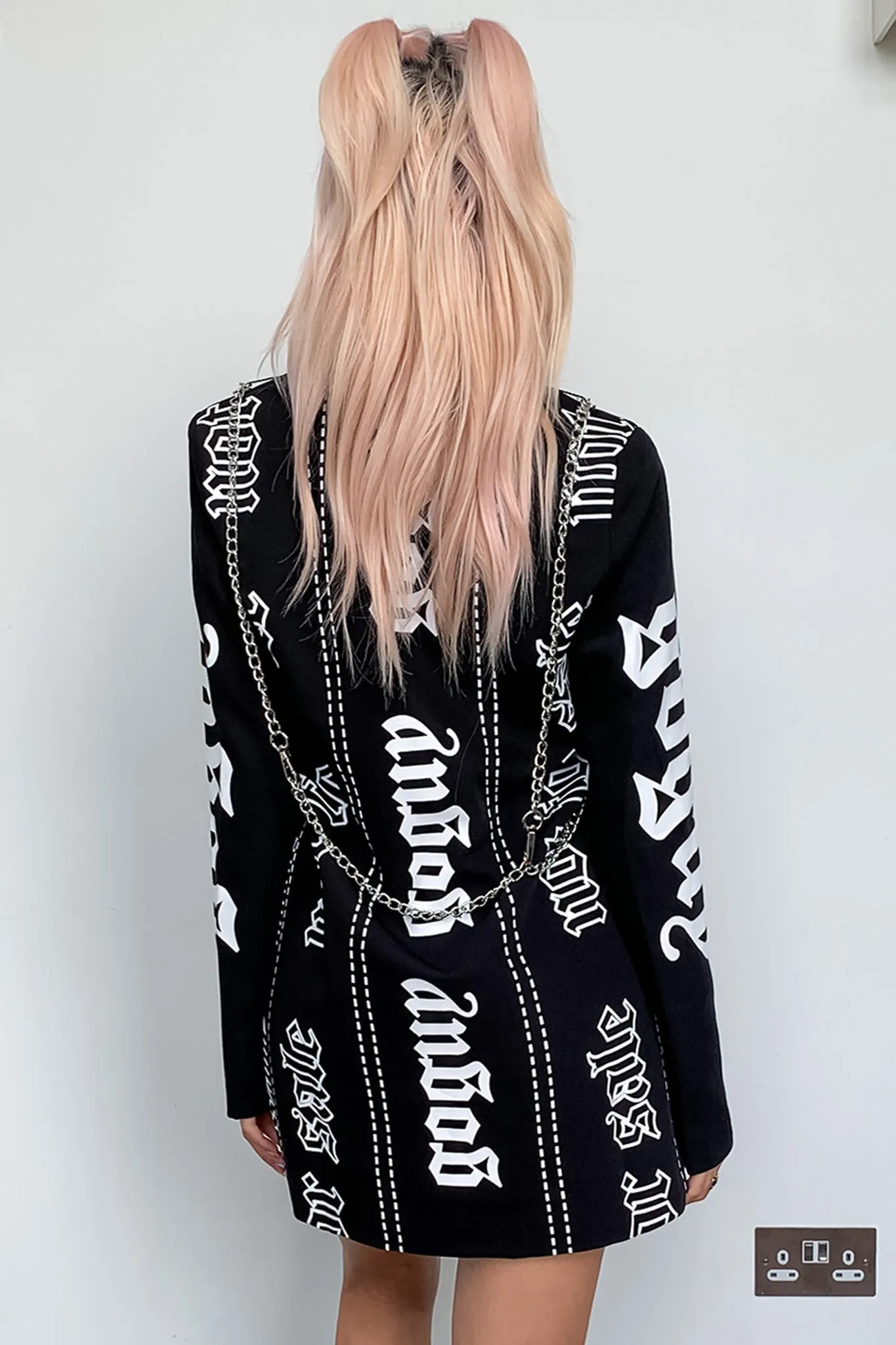 Chain Harness Blazer Dress