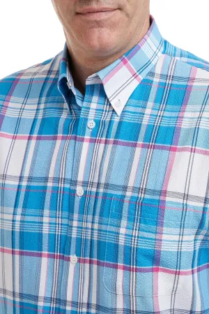 Chase Shirt Blue and Pink Union Seersucker