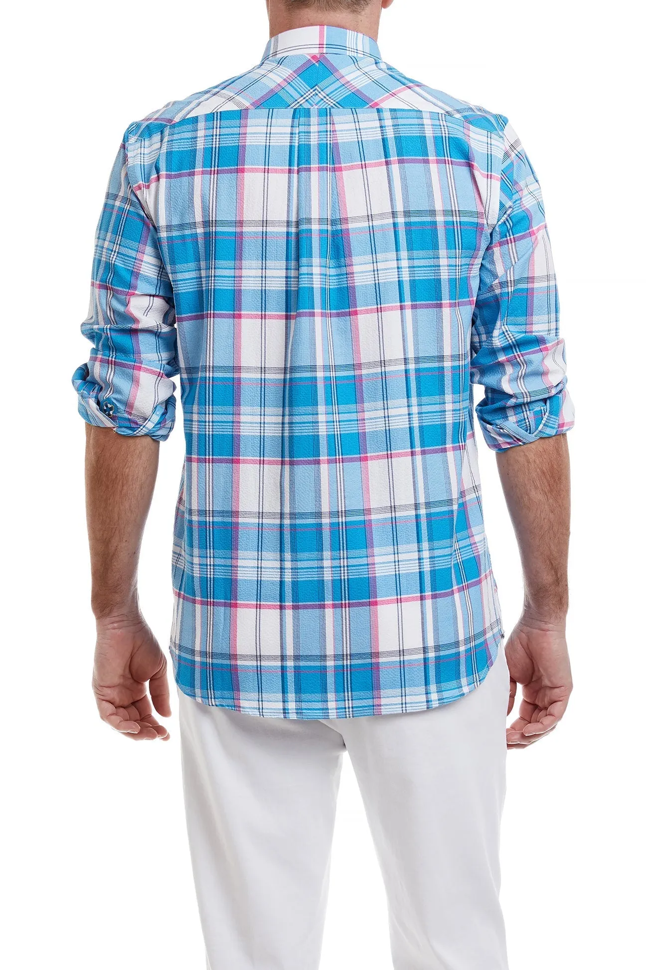 Chase Shirt Blue and Pink Union Seersucker