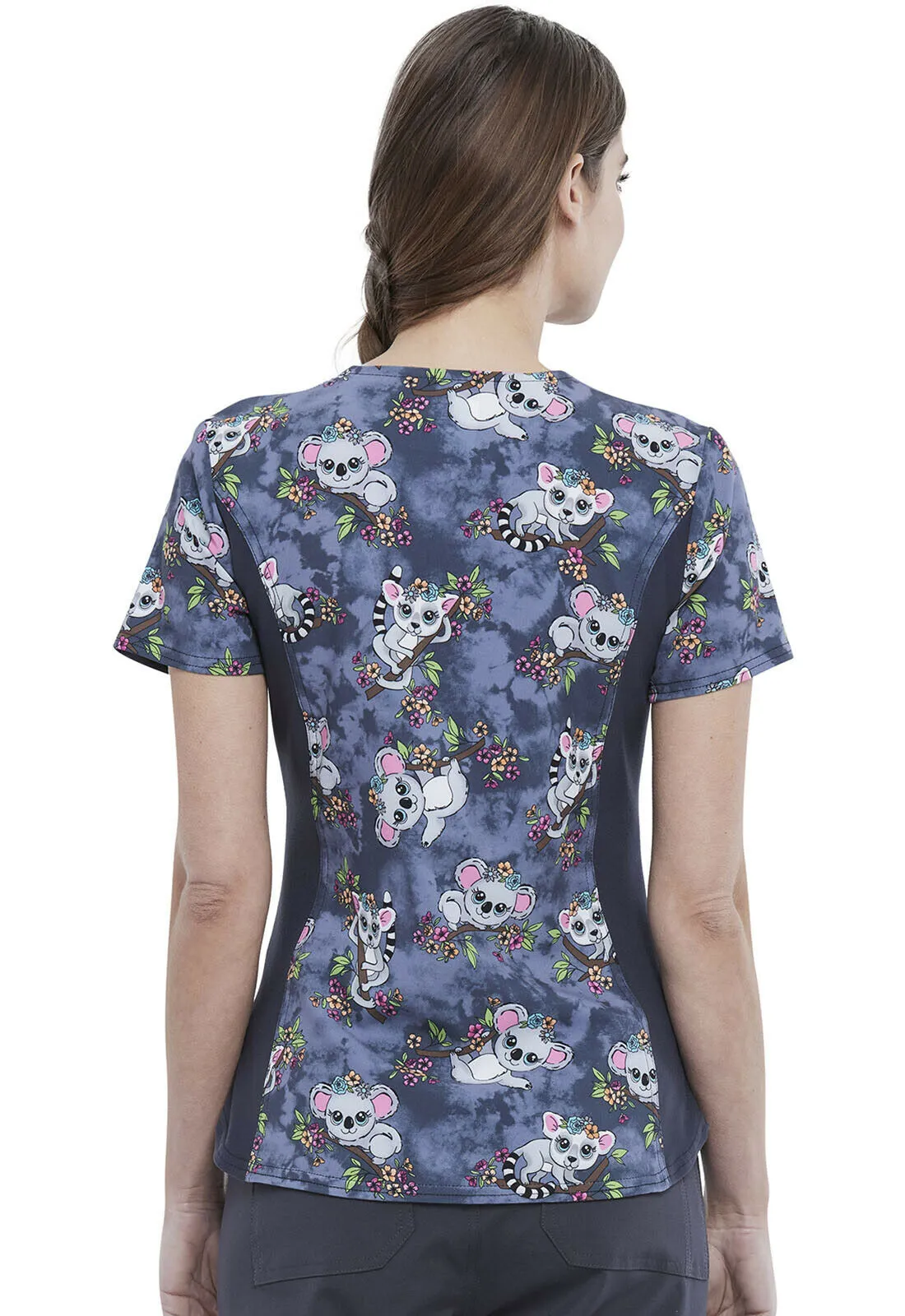 Cherokee Prints V-Neck Top (Koala)