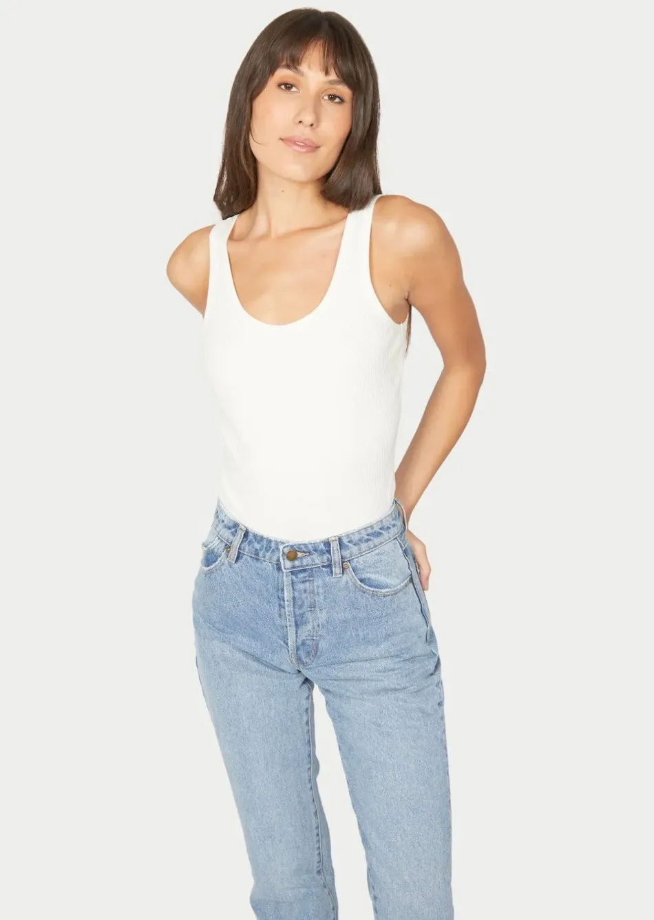 Classic Rib Tank White