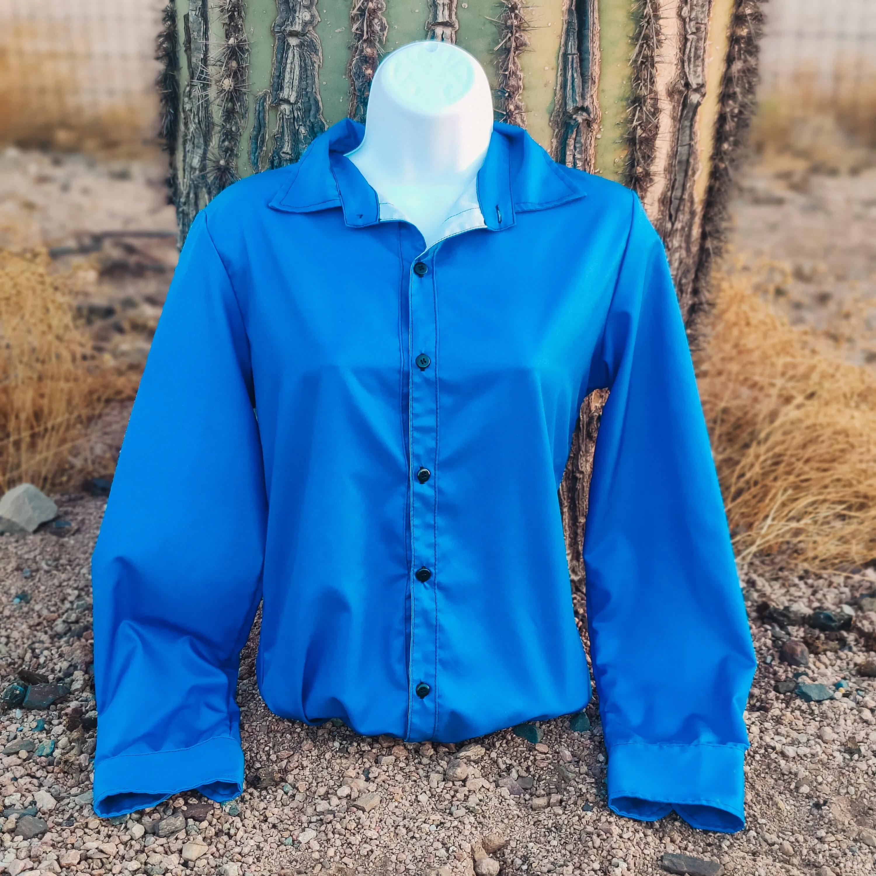 Cobalt Cowgirl Button Down