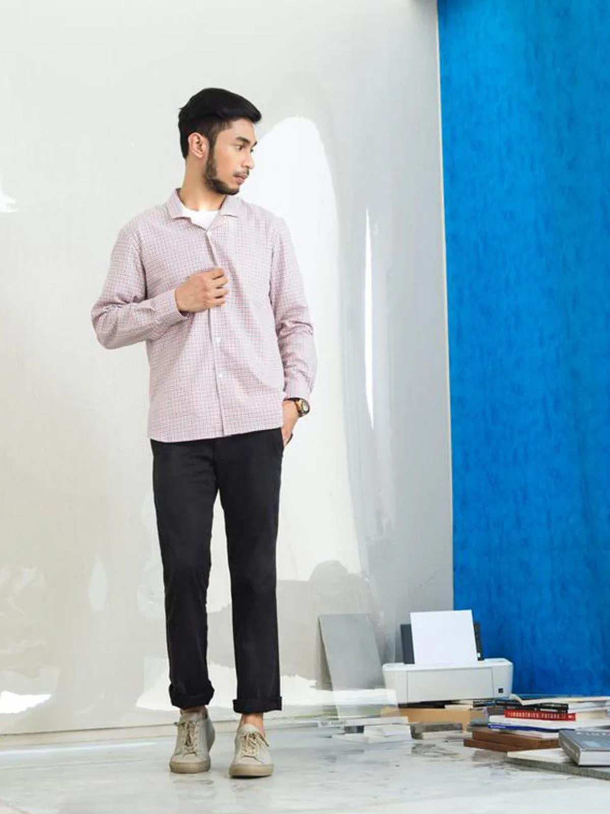 Contentment. Camp-Collar Tattersal Shirt