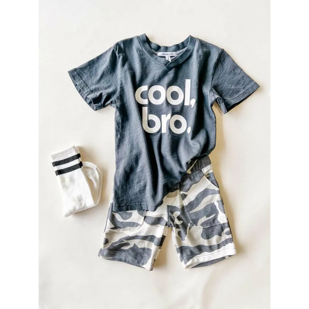 COOL BRO-V NECK TEE | TITANIUM