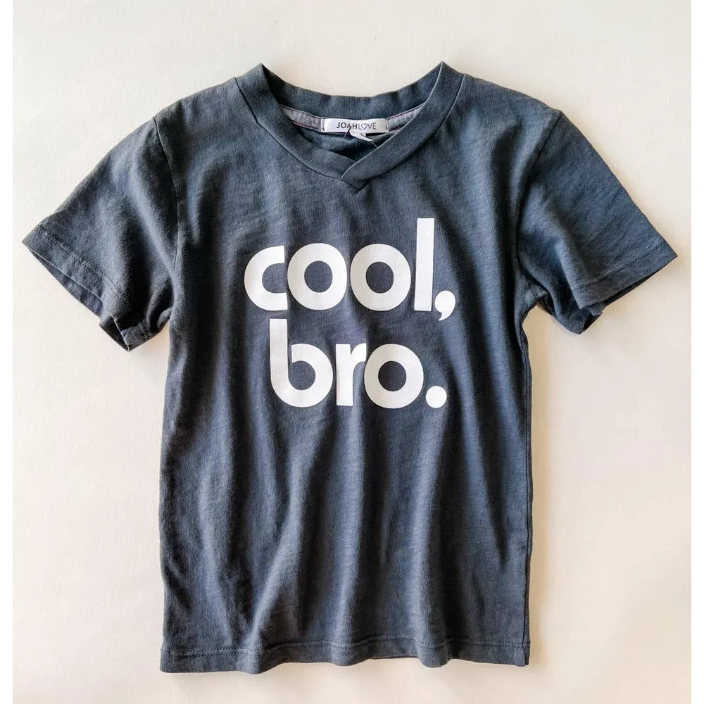 COOL BRO-V NECK TEE | TITANIUM