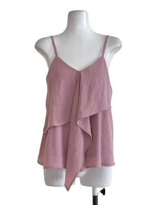 Crepe Pink Ruffled Top
