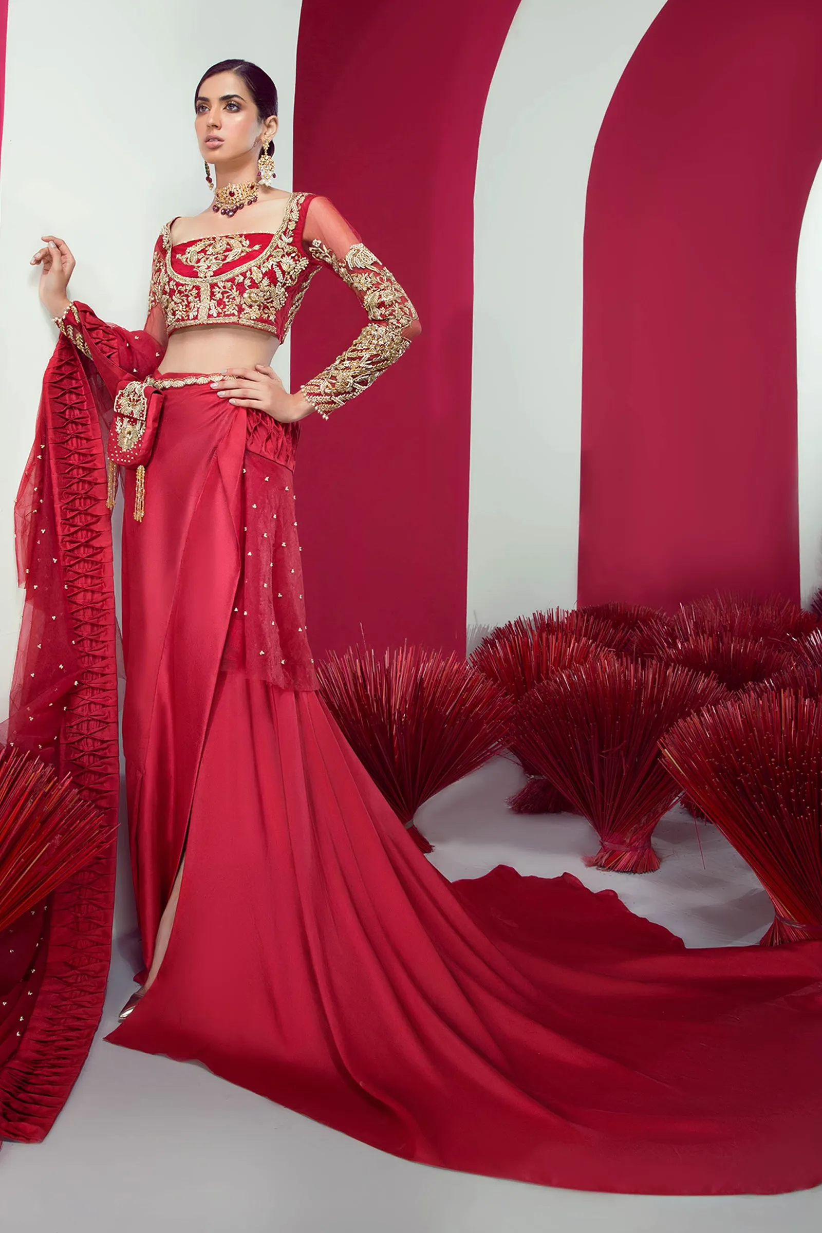 Crimson Saree