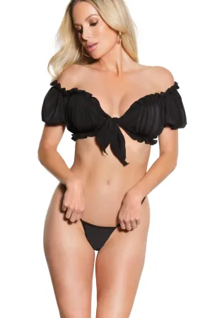 Crop Top With Ruffled Edges