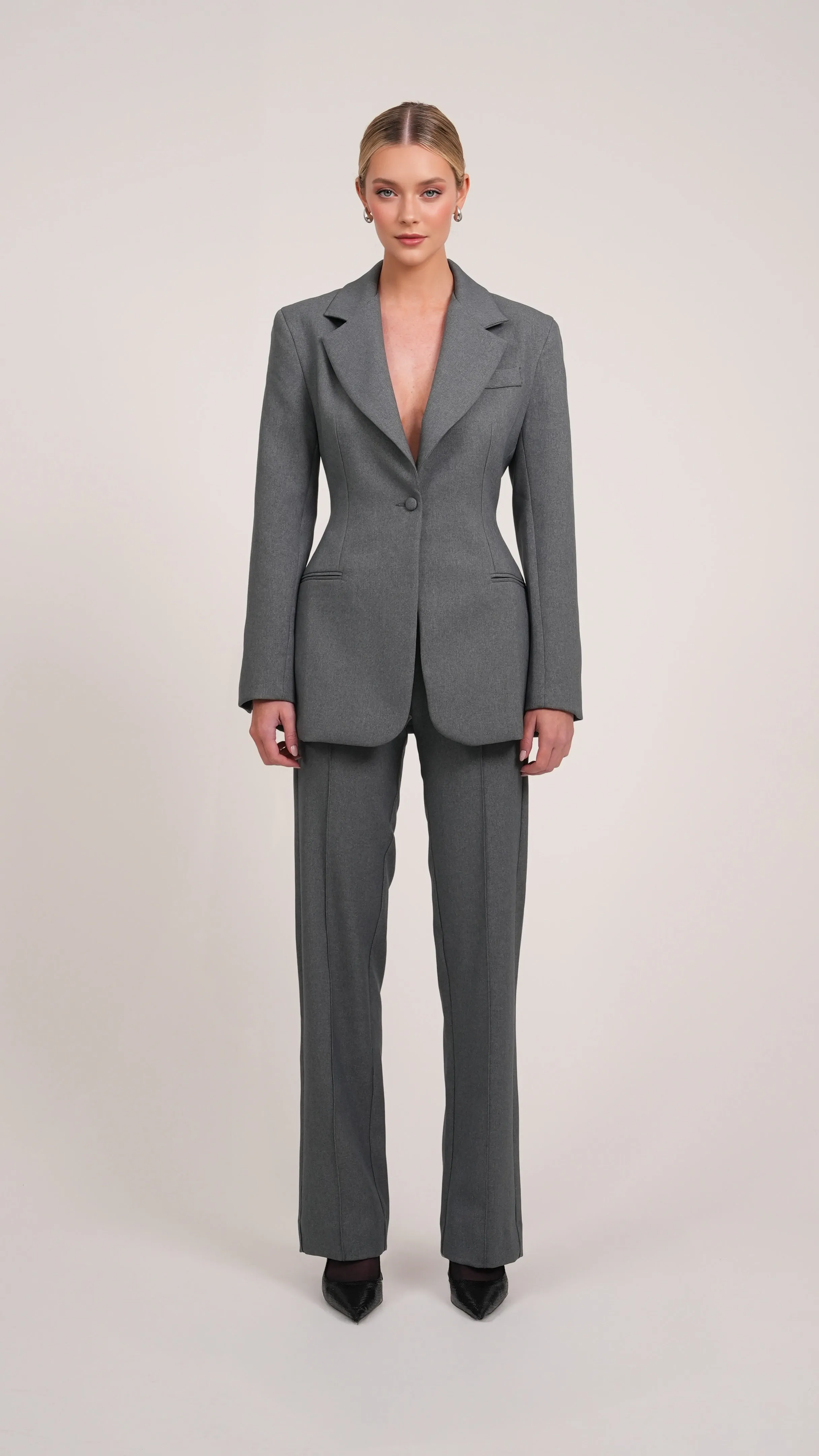 Daniela Blazer Dress- Grey