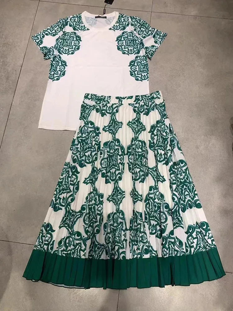 Design Retro Geometric Print  two-piece set
