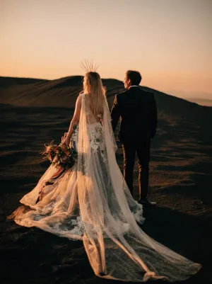 DIY Long Draped Wedding Cape Veil Pattern PDF Tutorial