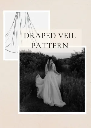 DIY Mid Length Draped Wedding Veil Pattern PDF Tutorial
