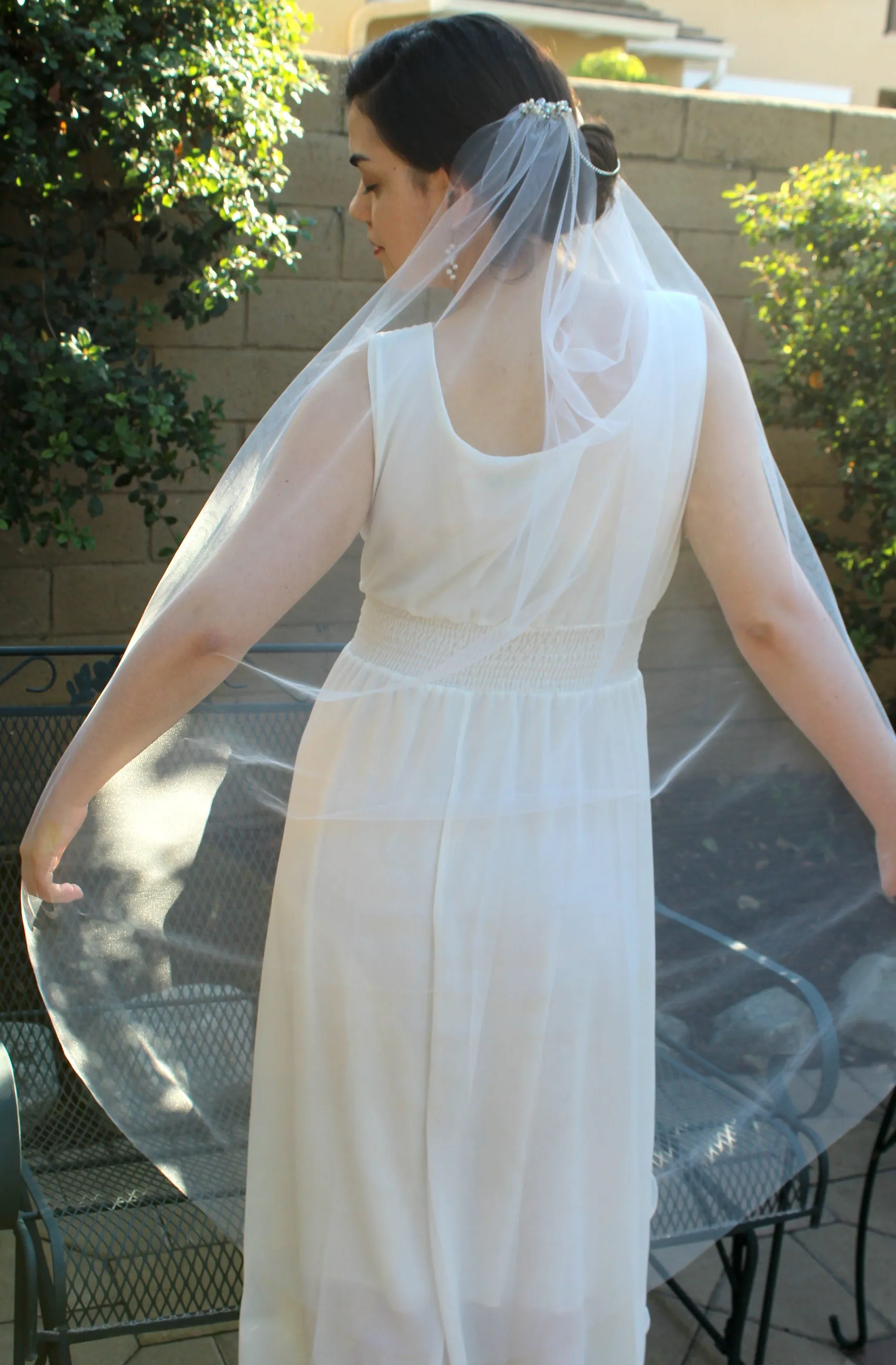 DIY Mid Length Draped Wedding Veil Pattern PDF Tutorial