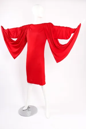 Draped Cape Sleeve Dress