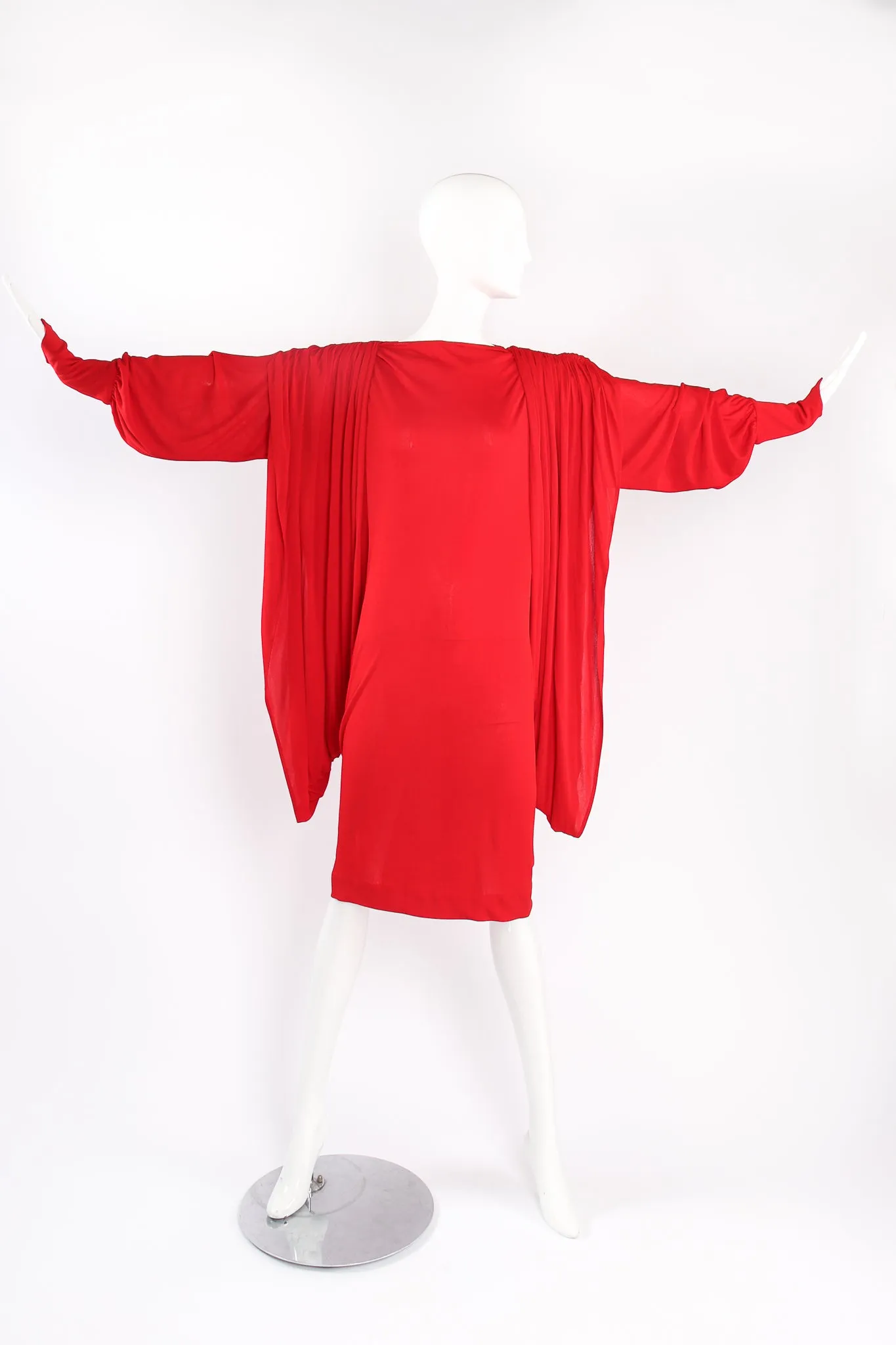 Draped Cape Sleeve Dress
