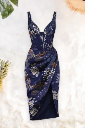 Draped Midi Dress