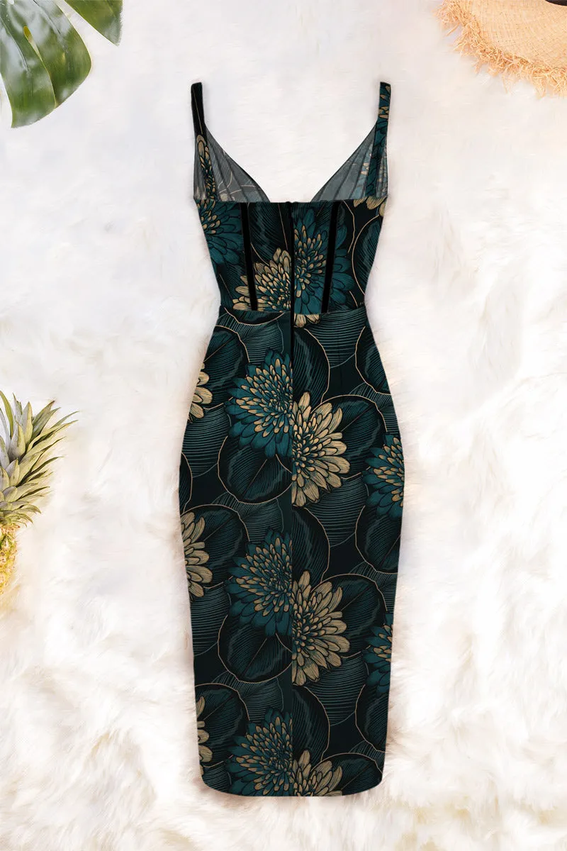 Draped Midi Dress