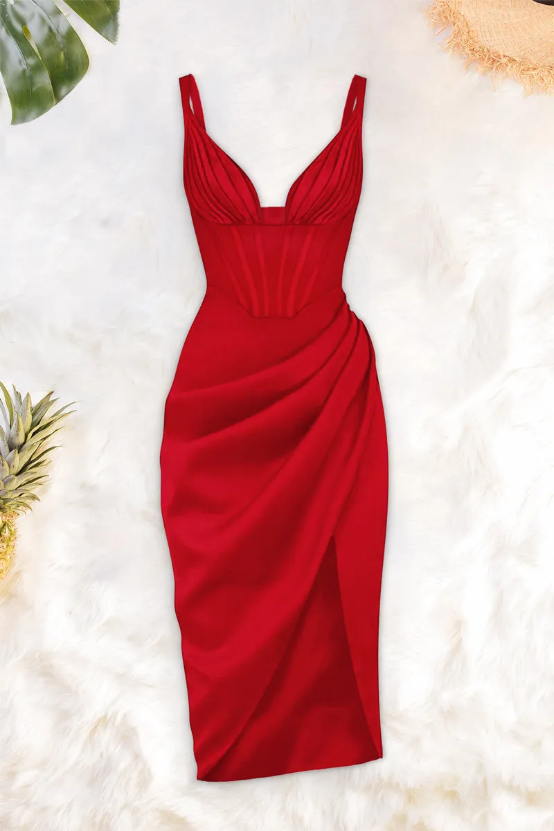 Draped Midi Dress
