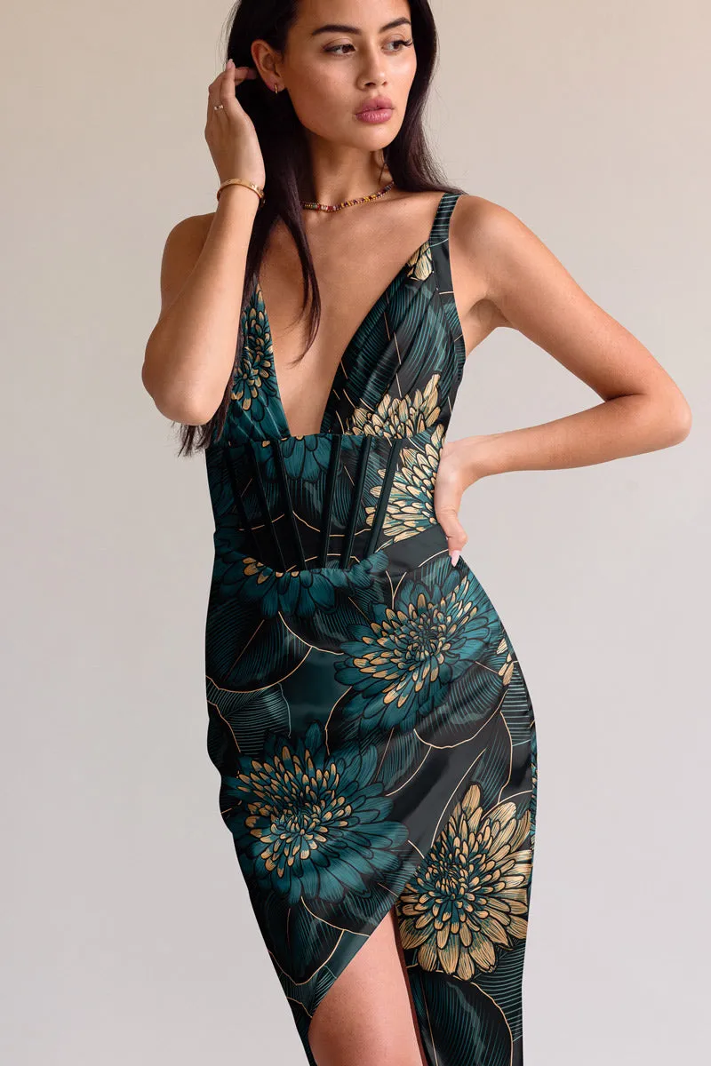 Draped Midi Dress