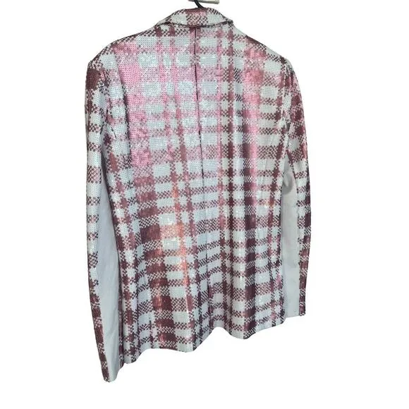 Dress The Population Jackson Sequin Plaid Blazer