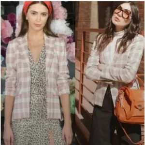 Dress The Population Jackson Sequin Plaid Blazer