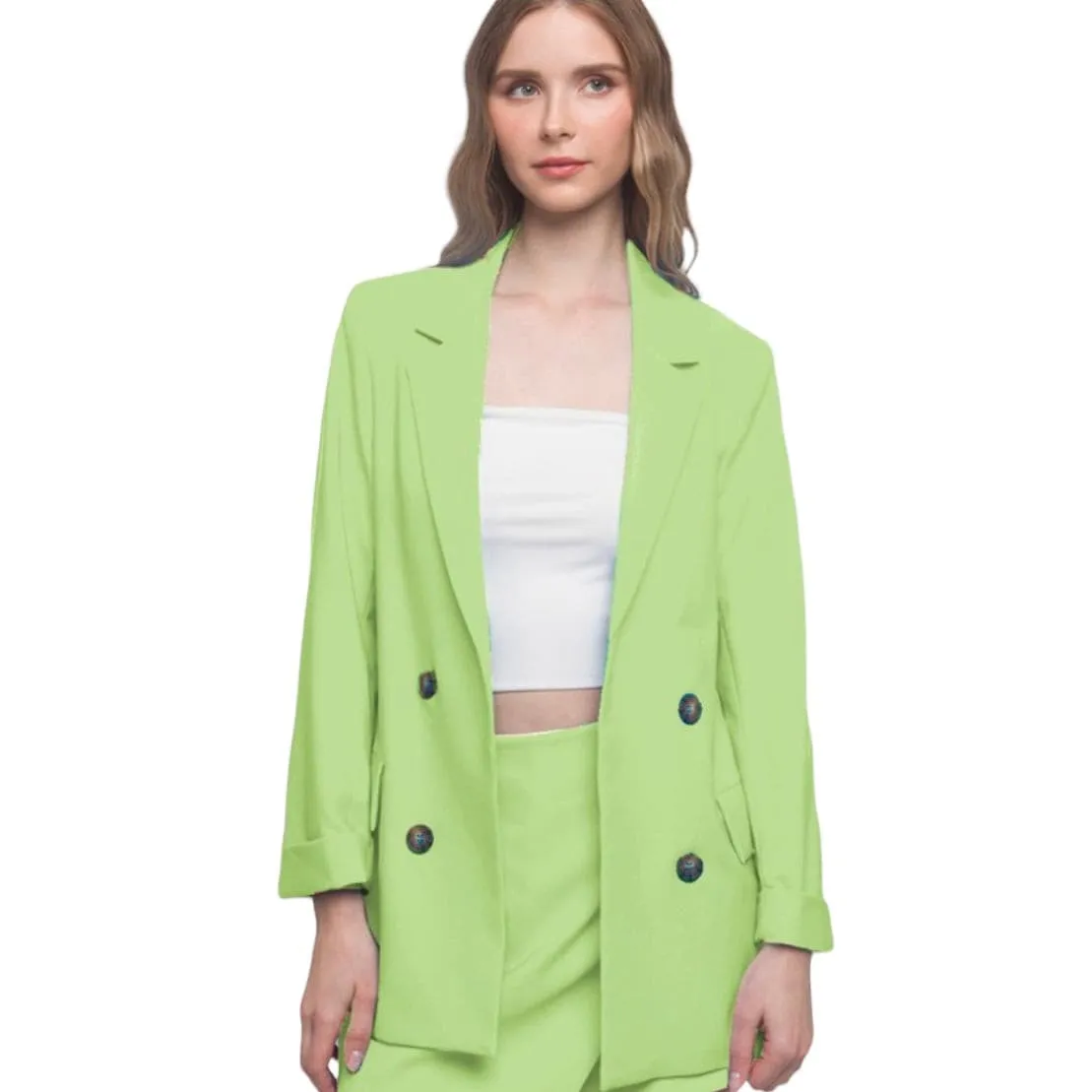 Dress To Impress Blazer-Lime