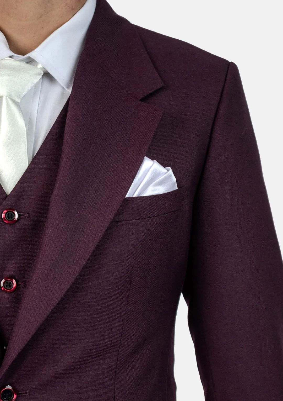 Ellis Burgundy Sharkskin Suit