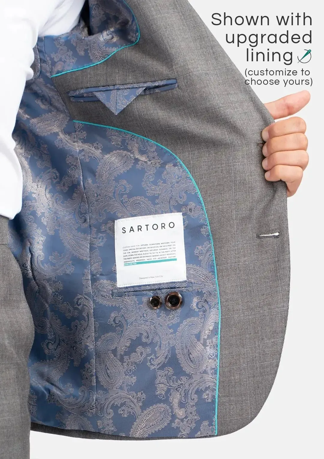 Ellis Spanish Grey Prince Of Wales Suit